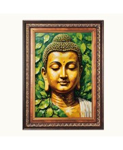 Lord Gautam Buddha Color Photo 10x14 Inch - Vibrant Religious Wall Art for Home or Office Decor.