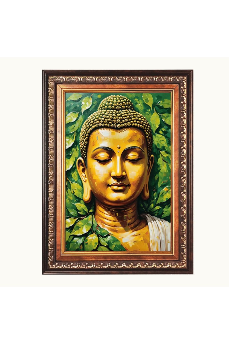 Lord Gautam Buddha Color Photo 10x14 Inch - Vibrant Religious Wall Art for Home or Office Decor.