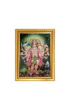 Lord Panchmukhi Hanuman ji Photo Frame - 12x16 Inches, Brown Wooden Frame for Home, Office & Temple Decoration