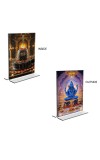 Lord Shiva & Shiva Lingam Acrylic T-Style Photo Stand - 11x13 Inches, Compact and Stylish Spiritual Display, easily change 2 photos (Pack of 1)