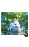 Customized Beautiful Rabbit Picture Sublimation Mouse Pad | 8 X 7.5 Inch | Smooth Cloth Surface | Non-Slip Rubber Base | Personalized Mousepad for Laptop & Desktop (F17277)
