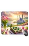 Customized Masjid Picture Sublimation Mouse Pad | 8 X 7.5 Inch | Smooth Cloth Surface | Non-Slip Rubber Base | Personalized Mousepad for Laptop & Desktop (F17203)