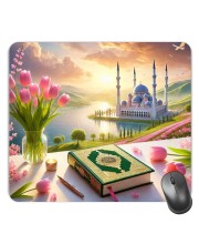 Customized Masjid Picture Sublimation Mouse Pad | 8 X 7.5 Inch | Smooth Cloth Surface | Non-Slip Rubber Base | Personalized Mousepad for Laptop & Desktop (F17203)