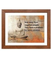 Buddha & Famous Quote Brown Frame, 10x14InchesInspirational Wall Art for Office, Home DecorIdeal Spiritual Gift