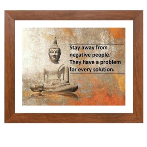 Buddha & His Famous Quote Photo Frame - Brown Frame, Perfect for Office & Wall Decoration, Ideal Gift Buddha & His Famous Quote Photo Frame - Brown Frame, Perfect for Office & Wall Decoration, Ideal Gift