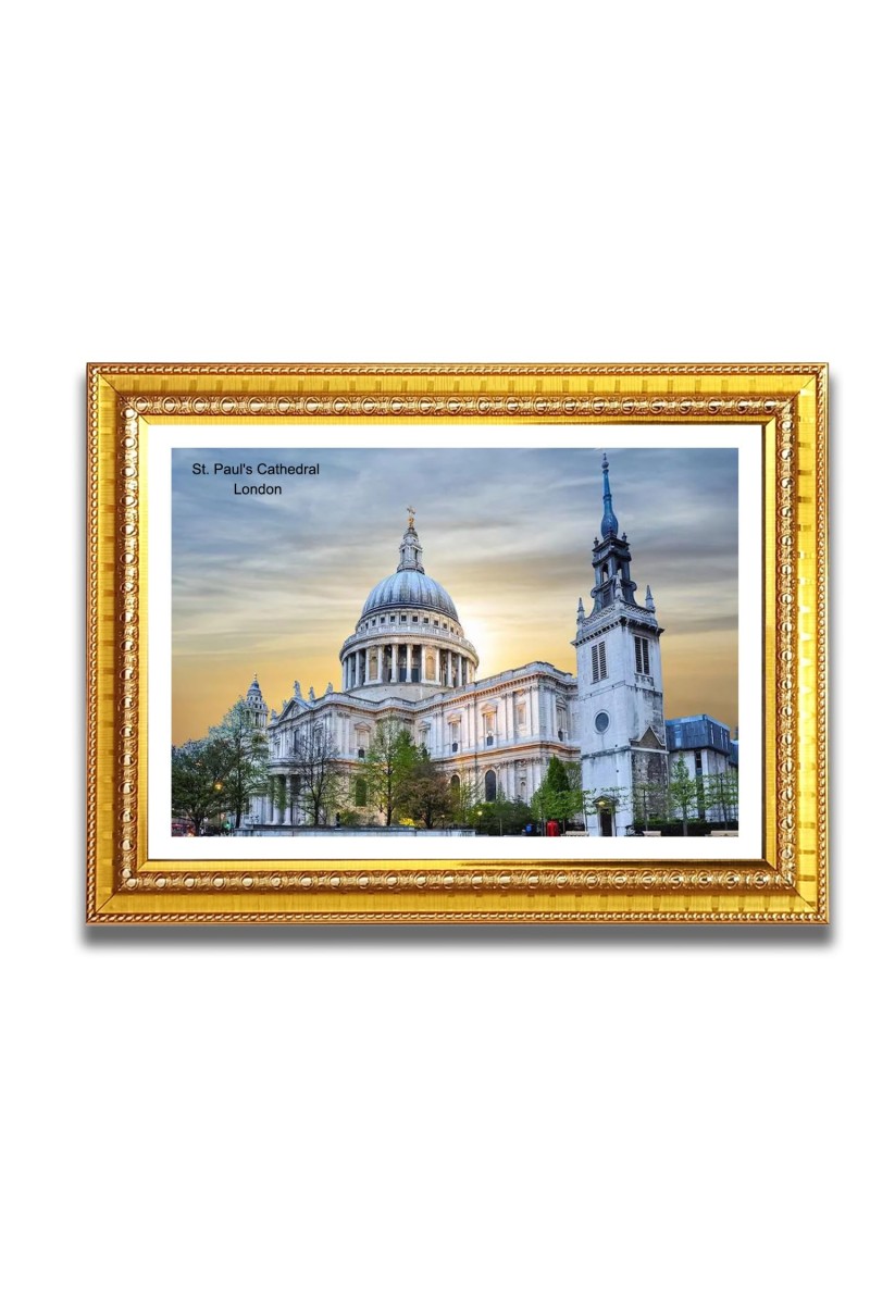 St. Paul Church Photo Frame, Beautiful Elegant Framed Wall Art of Iconic Cathedral