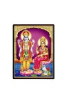 Vishnu Lakshmi Laminated Photo - 5x7 Inches, Divine Blessings for Home & Office and Temple Decoration