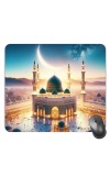 Customized Masjid Picture Sublimation Mouse Pad | 8 X 7.5 Inch | Smooth Cloth Surface | Non-Slip Rubber Base | Personalized Mousepad for Laptop & Desktop (F17202)