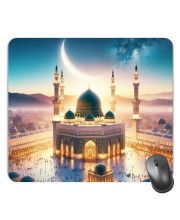 Customized Masjid Picture Sublimation Mouse Pad | 8 X 7.5 Inch | Smooth Cloth Surface | Non-Slip Rubber Base | Personalized Mousepad for Laptop & Desktop (F17202)