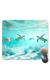 Customized Under Sea Turtles Picture Sublimation Mouse Pad | 8 X 7.5 Inch | Smooth Cloth Surface | Non-Slip Rubber Base | Personalized Mousepad for Laptop & Desktop (F17112)