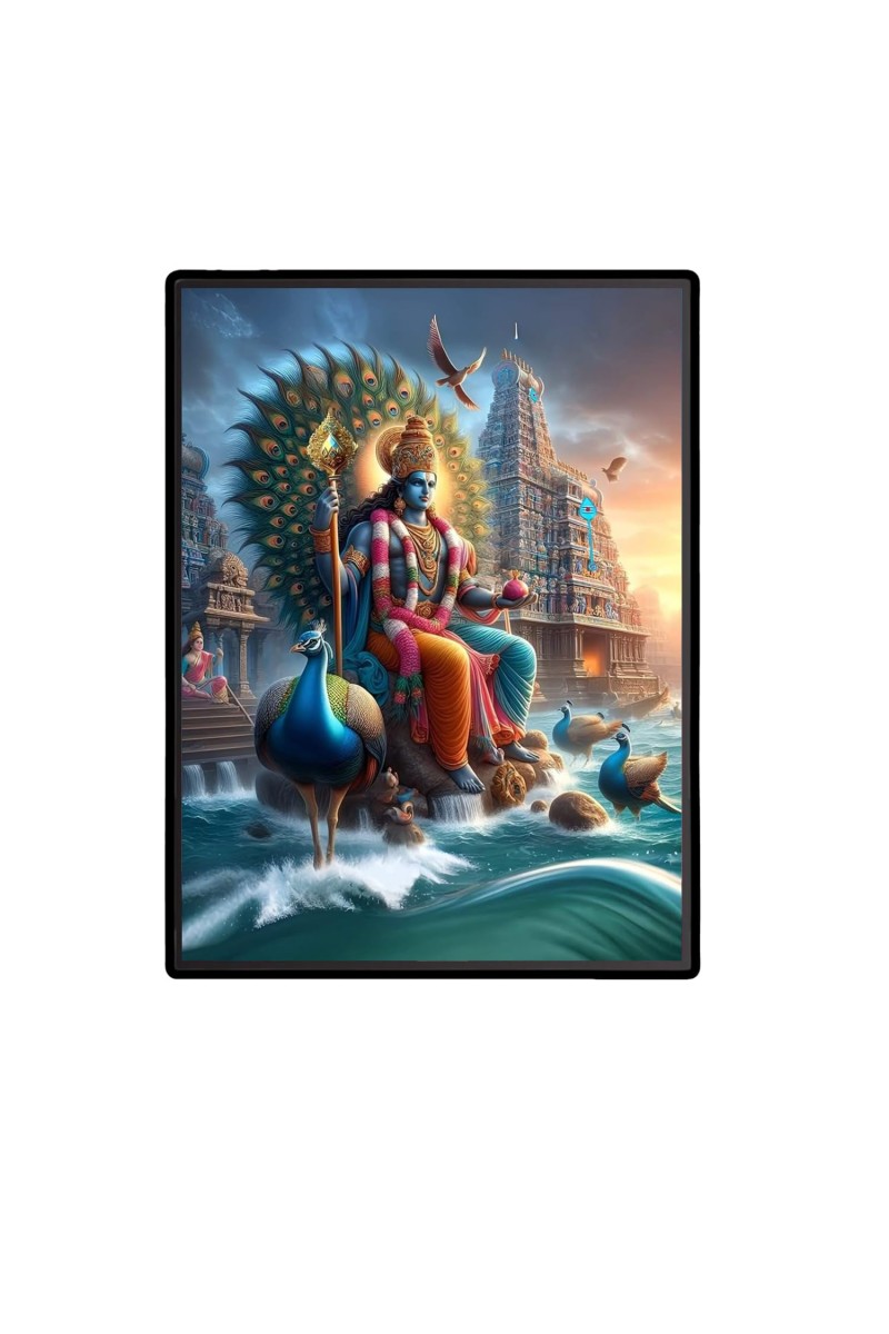Kartikeya Laminated Photo - 5x7 Inches, Divine Blessings for Home & Office and Temple Decoration