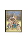 Shiva Family Laminated Photo - 5x7 Inches, Divine Blessings for Home & Office and Temple Decoration