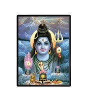 Shiva Laminated Photo - 5x7 Inches, Divine Blessings for Home & Office and Temple Decoration