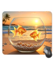 Customized Beautiful Rfishes Picture Sublimation Mouse Pad | 8 X 7.5 Inch | Smooth Cloth Surface | Non-Slip Rubber Base | Personalized Mousepad for Laptop & Desktop (F17327)