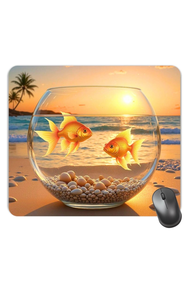 Customized Beautiful Rfishes Picture Sublimation Mouse Pad | 8 X 7.5 Inch | Smooth Cloth Surface | Non-Slip Rubber Base | Personalized Mousepad for Laptop & Desktop (F17327)