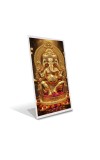 Car Desk/Table Top Lord Ganesha Acrylic L-Style Photo Stand - 2.5x3.5 Inches, Compact And Stylish Spiritual Display (F6672)