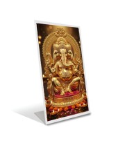 Car Desk/Table Top Lord Ganesha Acrylic L-Style Photo Stand - 2.5x3.5 Inches, Compact And Stylish Spiritual Display (F6672)