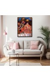 Radha Krishna Laminated Photo - 5x7 Inches, Divine Blessings for Home & Office and Temple Decoration