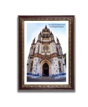 Our Lady of Lourdes Church Church Photo Frame, 10x14 Inches Beautiful Elegant Framed Wall Art of Iconic Cathedral