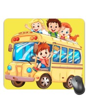 Customized Cartoon Girl and Boy Picture Sublimation Mouse Pad | 8 X 7.5 Inch | Smooth Cloth Surface | Non-Slip Rubber Base | Personalized Mousepad for Laptop & Desktop (F17399)