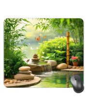 Customized Stone Balance Picture Sublimation Mouse Pad | 8 X 7.5 Inch | Smooth Cloth Surface | Non-Slip Rubber Base | Personalized Mousepad for Laptop & Desktop (F17269)