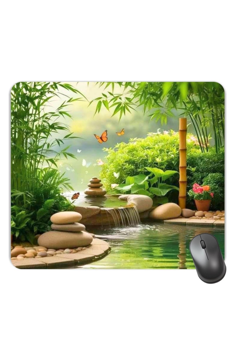 Customized Stone Balance Picture Sublimation Mouse Pad | 8 X 7.5 Inch | Smooth Cloth Surface | Non-Slip Rubber Base | Personalized Mousepad for Laptop & Desktop (F17269)