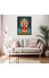 Lakshmi Laminated Photo - 5x7 Inches, Divine Blessings for Home & Office and Temple Decoration