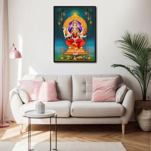 Lakshmi Laminated Photo - 5x7 Inches, Divine Blessings for Home & Office and Temple Decoration