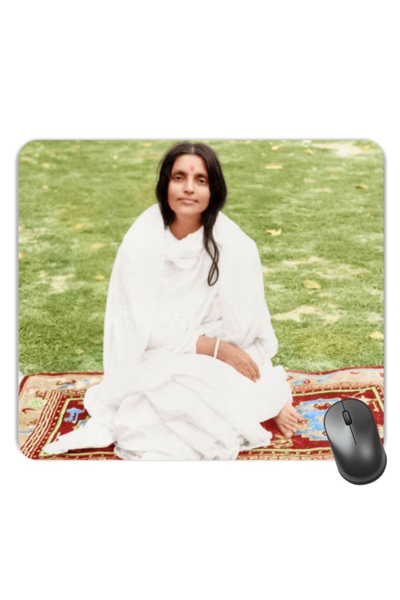 Customized Anandamayi Maa Picture Sublimation Mouse Pad | 8 X 7.5 Inch | Smooth Cloth Surface | Non-Slip Rubber Base | Personalized Mousepad for Laptop & Desktop (F17138)