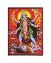 Maa Kaali Laminated Photo - 11x13 Inches, Divine Blessings for Home & Office and Temple Decoration