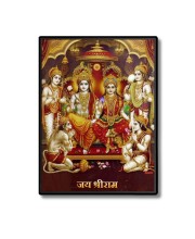 Ram Darbar Laminated Photo - 5x7 Inches, Divine Blessings for Home & Office and Temple Decoration