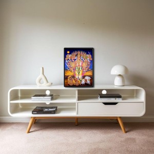 Krishna Virat Roop Avtar Mahabharat Laminated Photo - 13x15 Inches, Divine Blessings for Home & Office and Temple Decoration