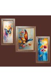 3-Pack Butterflies and flowers painting Photo Frames - 2 Pieces 12x19 Inch & 1 Piece 16x19 Inch - Rustic Wall Art for Home & Office Decor - Botanical Wall Hanging for Living Room, Bedroom, or Wo