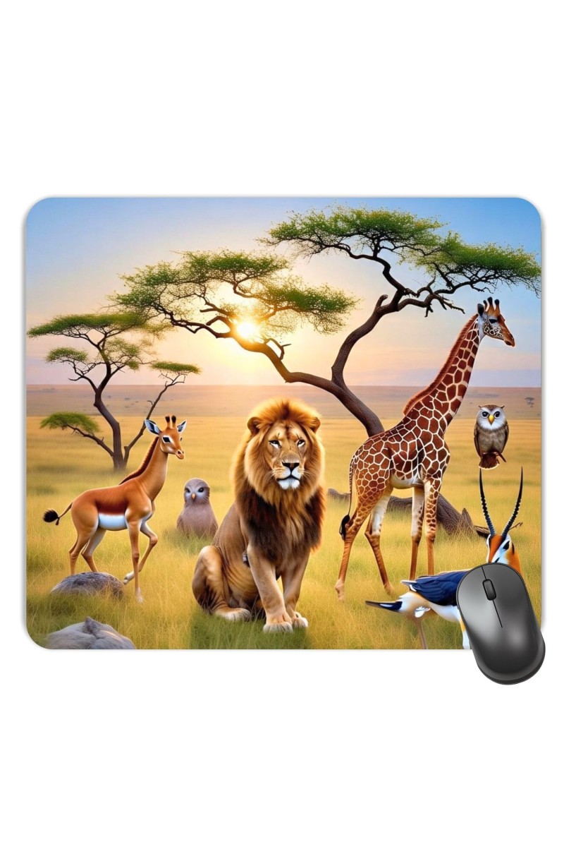 Customized Wild Lion Picture Sublimation Mouse Pad | 8 X 7.5 Inch | Smooth Cloth Surface | Non-Slip Rubber Base | Personalized Mousepad for Laptop & Desktop (F17063)
