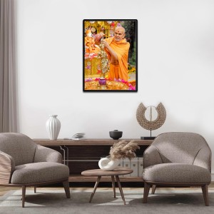 Swami Narayan Laminated Photo - 11x13 Inches, Divine Blessings for Home & Office and Temple Decoration Swami Narayan Laminated Photo - 11x13 Inches, Divine Blessings for Home & Office and Temple Decoration