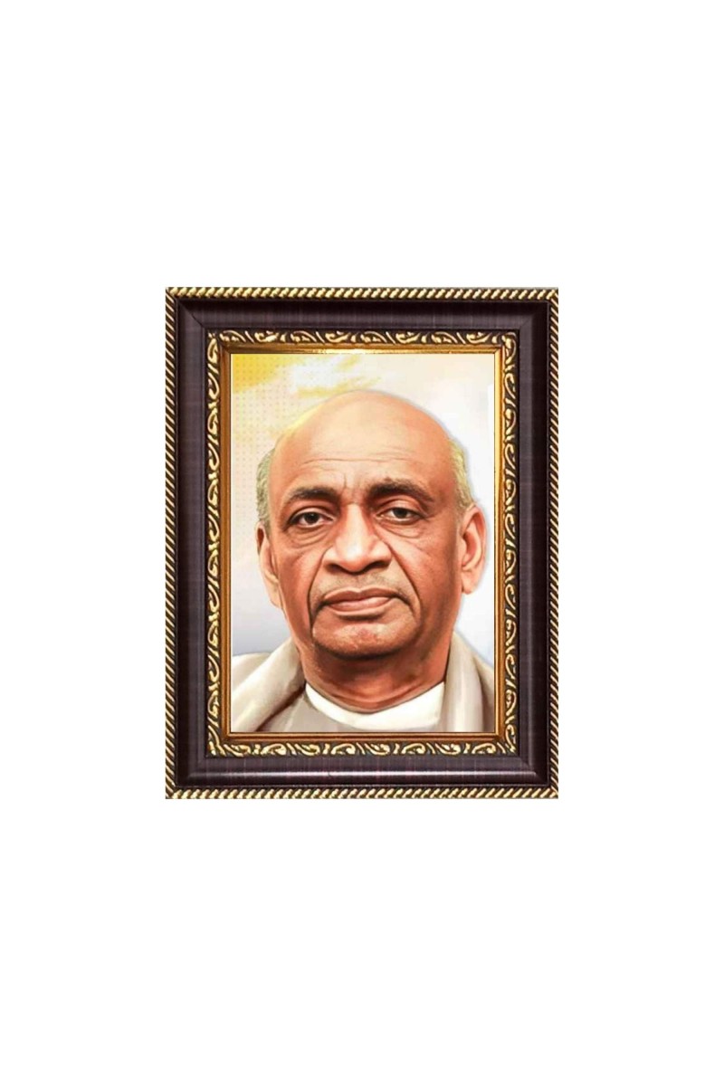 Sardar Vallabhbhai Patel Digital Print Photo 6.7x8.7 inches - Vibrant Religious Wall Art for Home, Office and Temple Decor.