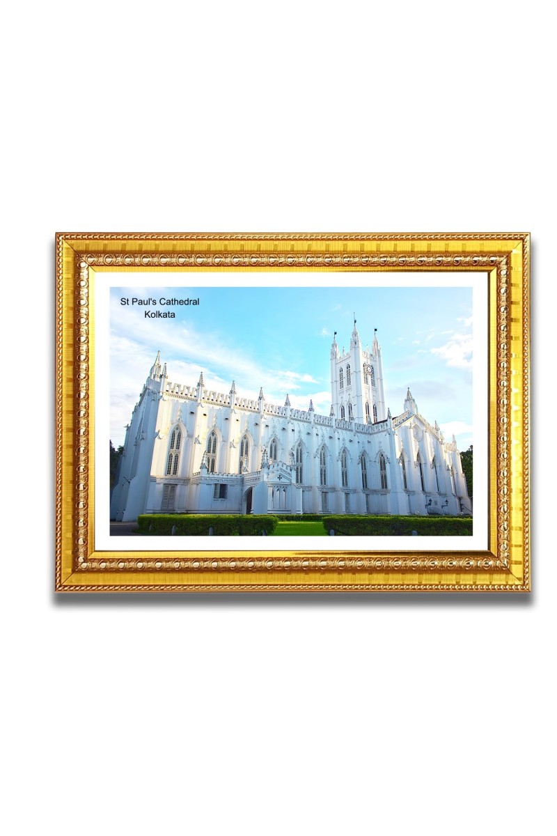 St Paul Church Photo Frame, 10x14 Inches Beautiful Elegant Framed Wall Art of Iconic Cathedral