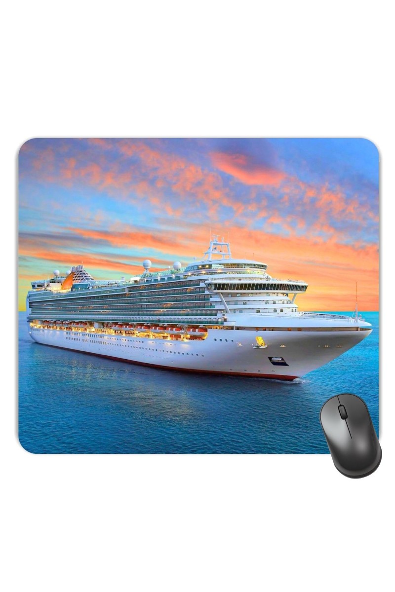 Customized Luxurious Cruise Picture Sublimation Mouse Pad | 8 X 7.5 Inch | Smooth Cloth Surface | Non-Slip Rubber Base | Personalized Mousepad for Laptop & Desktop (F17164)