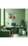 Radha krishna Photo Frame - 19x23Inches - Spiritual Artwork for Home Decor, Puja Room and Office Decoration