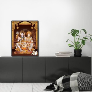 Shiva Family Laminated Photo - 5x7 Inches, Divine Blessings for Home & Office and Temple Decoration Shiva Family Laminated Photo - 5x7 Inches, Divine Blessings for Home & Office and Temple Decoration