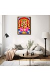 Lakshmi Laminated Photo - 5x7 Inches, Divine Blessings for Home & Office and Temple Decoration