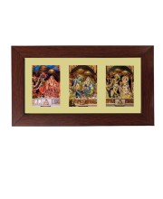 Sri Radha Krishna Color Photo Frame - 5x7 Inch, Elegant Religious Home & Temple Decor