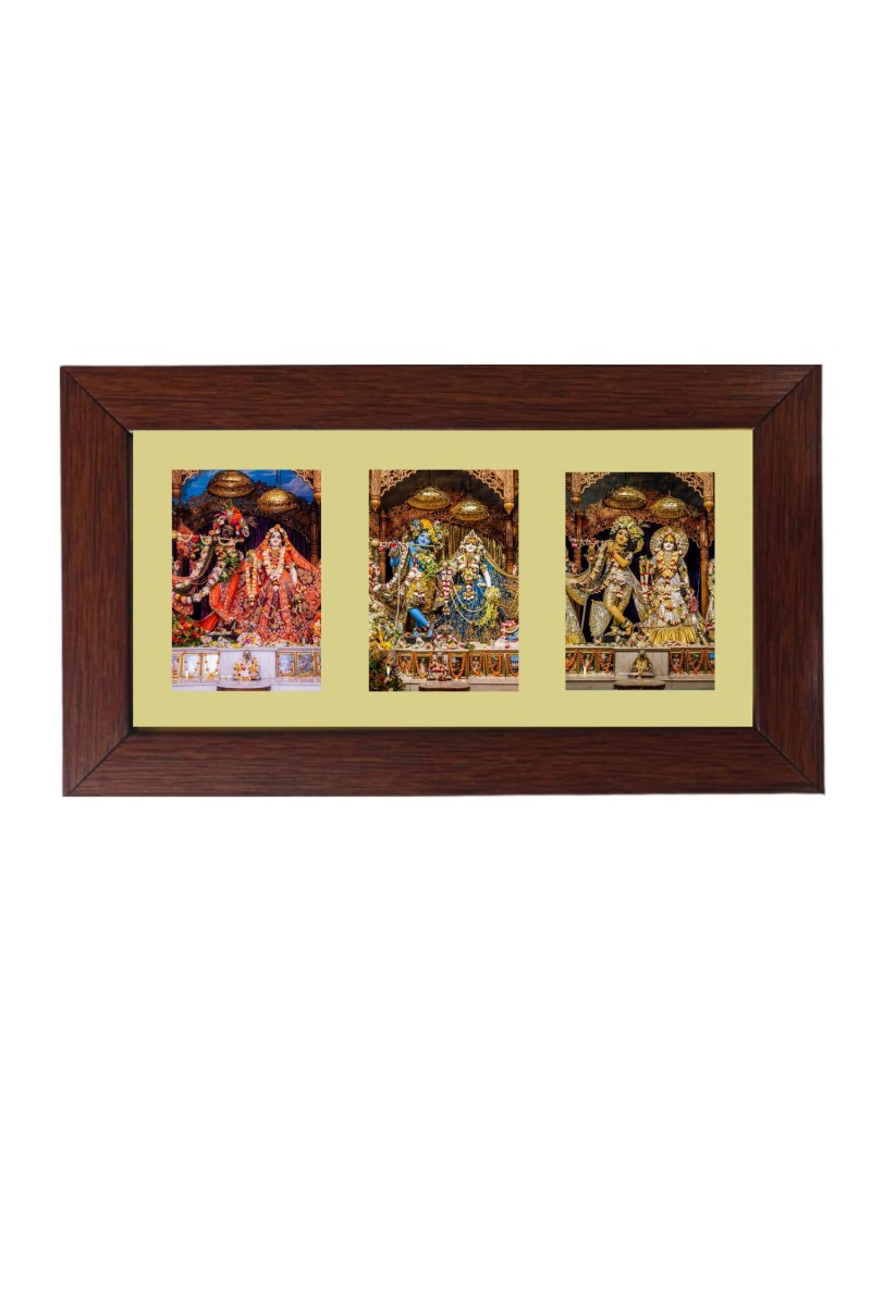 Sri Radha Krishna Color Photo Frame -14X7.5 Inch, Elegant Religious Home & Temple Decor