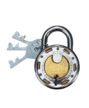 Hi Tech Sales (Dura) 7-Lever Brass Combination Padlock with Hardened Steel Shackle and 3 Keys for Home, Office, and Outdoor Security