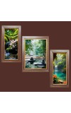 3-Pack A Glimpse of serenity Photo Frames - 2 Pieces 6x13 Inch & 1 Piece 10x13 Inch - Rustic Wall Art for Home & Office Decor - Botanical Wall Hanging for Living Room, Bedroom, or Workspace
