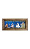 Hitech Sales Swami Vivekananda Ramakrishna Paramhansa Sarada Maa, Maa Kali Photos in One Religious Photo Frame (16.6 x 6.6 inches, Golden, Pvc Frame)
