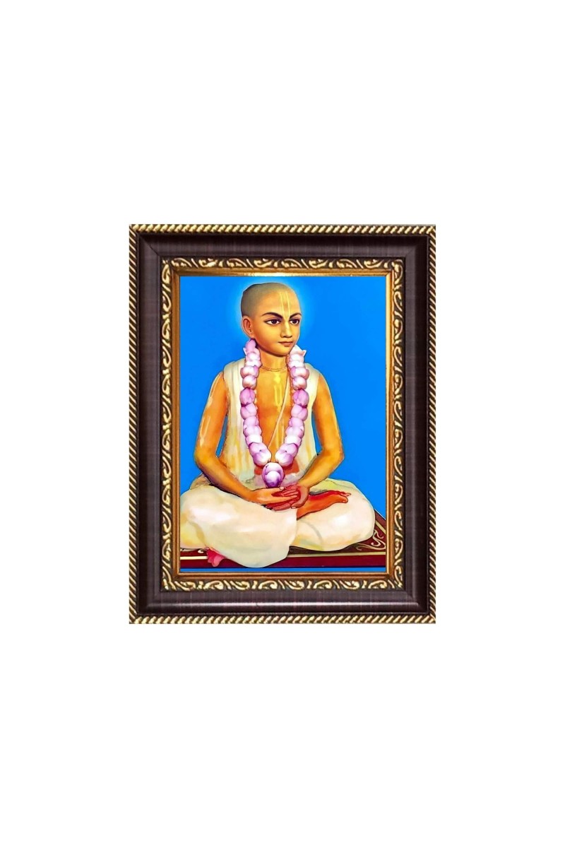 Srila Narottama Das Thakur Digital Print Photo 6.7x8.7 inches - Vibrant Religious Wall Art for Home, Office and Temple Decor.