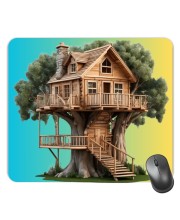 Customized Beautiful Vintage House Picture Sublimation Mouse Pad | 8 X 7.5 Inch | Smooth Cloth Surface | Non-Slip Rubber Base | Personalized Mousepad for Laptop & Desktop (F17415)