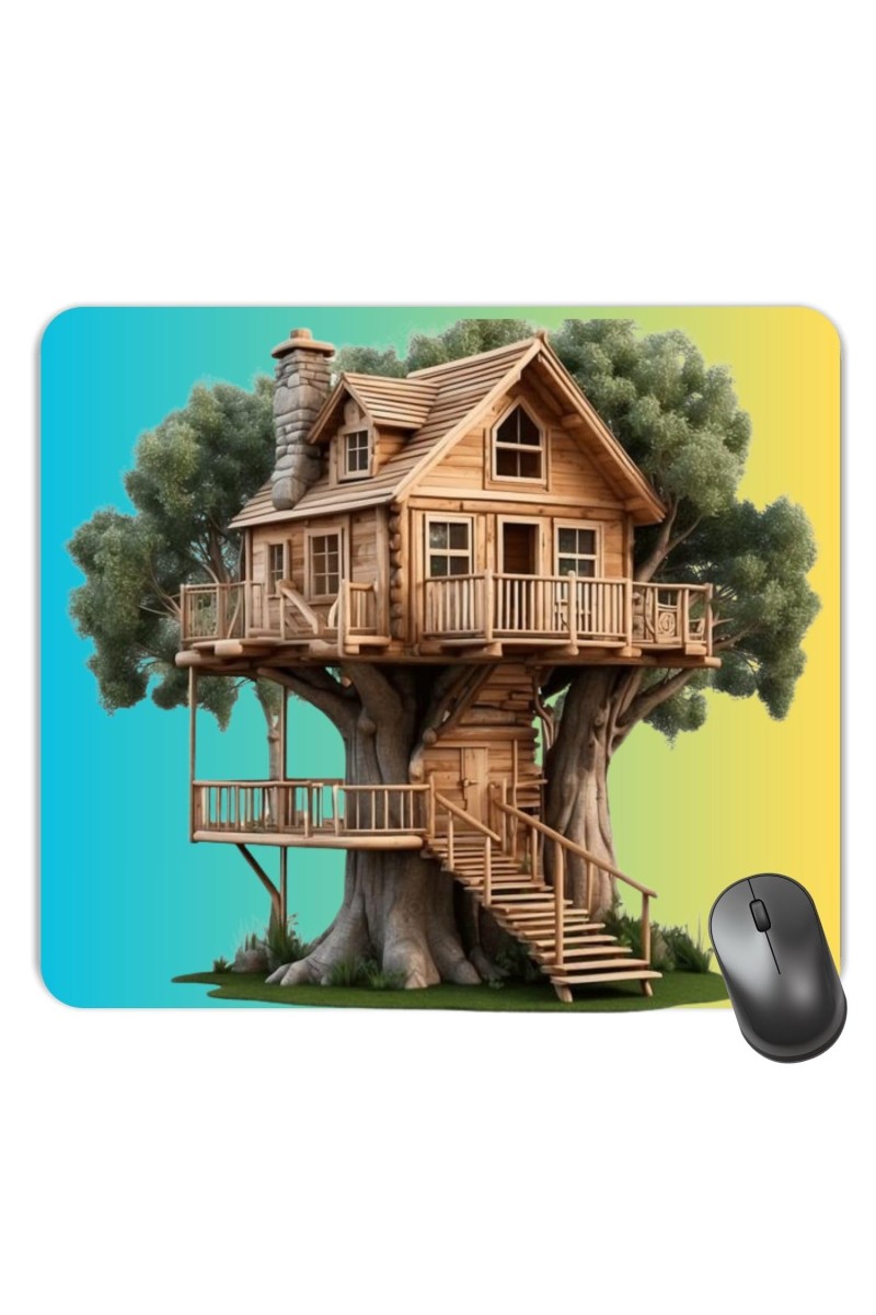 Customized Beautiful Vintage House Picture Sublimation Mouse Pad | 8 X 7.5 Inch | Smooth Cloth Surface | Non-Slip Rubber Base | Personalized Mousepad for Laptop & Desktop (F17415)