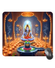 Customized Lord Shiva Picture Sublimation Mouse Pad | 8 X 7.5 Inch | Smooth Cloth Surface | Non-Slip Rubber Base | Personalized Mousepad for Laptop & Desktop (F17018)